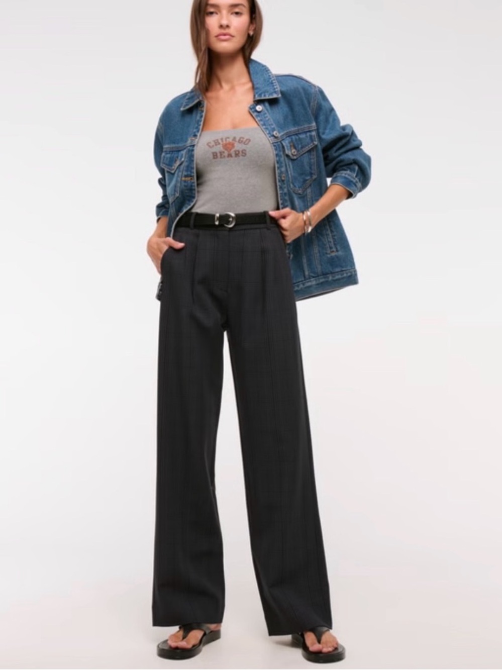 Abercrombie & Fitch Sloane Tailored Wide Leg Pant
